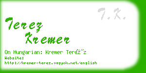 terez kremer business card